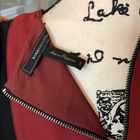 Colorblock Red Dress - Picture 3 of 3